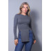Sleek & Chic Fall Long Sleeve Slitted Top