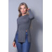 Sleek & Chic Fall Long Sleeve Slitted Top
