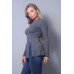 Sleek & Chic Fall Long Sleeve Slitted Top