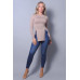 Sleek & Chic Fall Long Sleeve Slitted Top