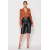 Deep-v Cropped Power Shoulder Blazer Bodysuit