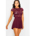 Floral Sheer Lace Combo Romper