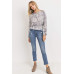 Ruffled Waist Drop Shoulder Long Sleeve Top