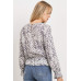 Ruffled Waist Drop Shoulder Long Sleeve Top