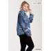 French Terry Tie-dye Raglan Long Sleeve Top With Raw Hem