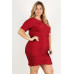 Plus Size Solid Bodycon Mini Dress