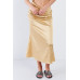Satin Ruffle Waist Midi Skirt