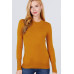 Crew Neck Sweater W/rivet Button
