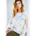 Round Neck Oversize Fit Crop Tie-dye French Terry Pullover