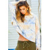 Round Neck Oversize Fit Crop Tie-dye French Terry Pullover