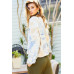 Round Neck Oversize Fit Crop Tie-dye French Terry Pullover