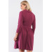 Plus Pleated Preppy Fit & Flare Long Sleeve Asymmetrical Peter Pan Collar Mini Dress