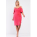 Plus Coral Pink Off-the-shoulder Silver Ball Beaded Hem Mini Dress