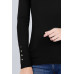 V-neck Sweater W/rivet Button