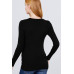 V-neck Sweater W/rivet Button