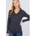 V-neck Sweater W/rivet Button