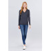 V-neck Sweater W/rivet Button