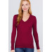 V-neck Sweater W/rivet Button