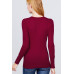 V-neck Sweater W/rivet Button