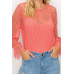 Lace Trim Shadow Stripe Bodysuit