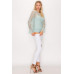Lace Trim Shadow Stripe Bodysuit