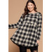 Soft Knit Buffalo Plaid Tunic Top