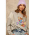 A French Terry Knit Graphic Sweatshirt