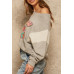 A French Terry Knit Graphic Sweatshirt