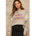 A French Terry Knit Graphic Sweatshirt