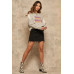 A French Terry Knit Graphic Sweatshirt