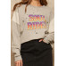 A French Terry Knit Graphic Sweatshirt