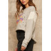 A French Terry Knit Graphic Sweatshirt