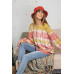 Ombre Dye Terry Knit Banded Bottom Pullover