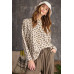 Leopard Printed Garment Dye Loose Fit Knit Top
