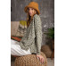Leopard Printed Garment Dye Loose Fit Knit Top