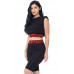 Shoulder Pad And Leopard Detailed Biker Shorts