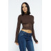 Knit Crop Top With Bottom Mesh