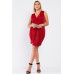 Sleeveless V-neck Asymmetrical Wrap Rhinestones Detail Fitted Mini Blazer Dress