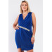 Sleeveless V-neck Asymmetrical Wrap Rhinestones Detail Fitted Mini Blazer Dress
