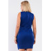 Sleeveless V-neck Asymmetrical Wrap Rhinestones Detail Fitted Mini Blazer Dress