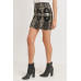 Sequence Pattern Mini Skirt