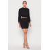 Ruched Long Sleeve And Skirt Set