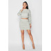 Ruched Long Sleeve And Skirt Set
