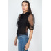 Contrast Dot Print Top
