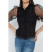 Contrast Dot Print Top