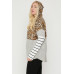 Plus Size Color Block Hoodie Featuring A Cheetah Print