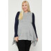 Plus Size Two Tone Knit, Sleeveless Top