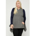 Plus Size Two Tone Knit, Sleeveless Top
