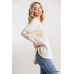 Tie Dye Round Neck Ribbed Button Front Top With Round Hem