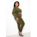Off Shoulder Cropped Top And Ruched Leggings Sets